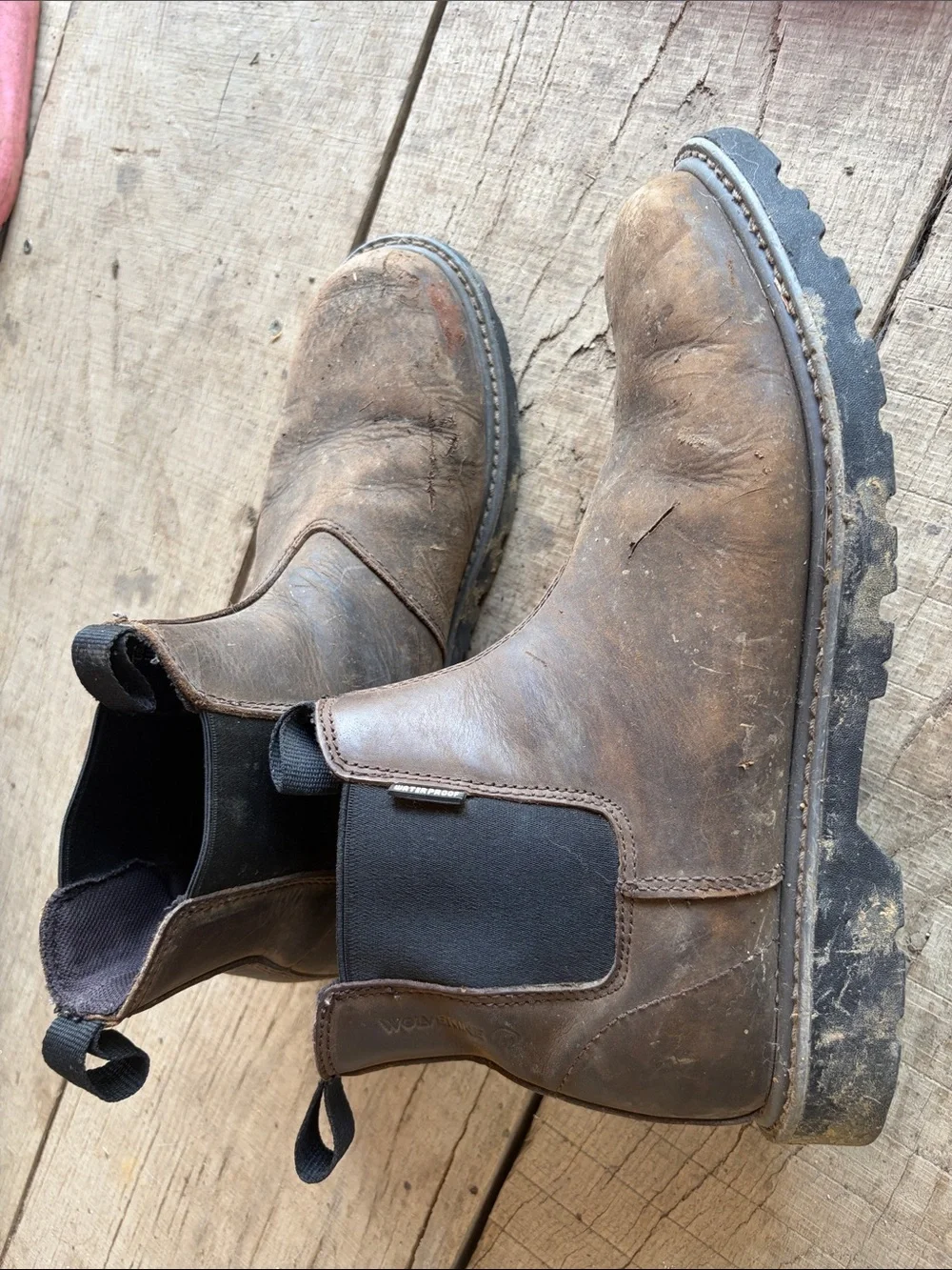 Wolverine Brown Leather Chelsea Work Boots